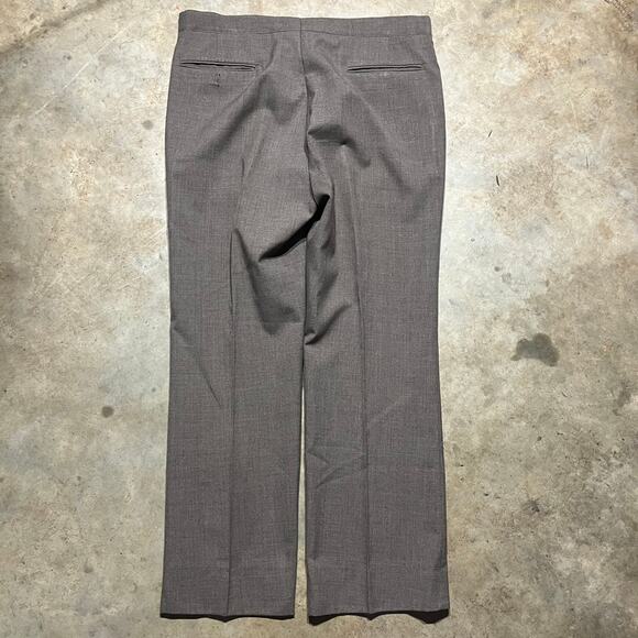 Vintage 70s Sansabelt Talon Zipper Brown Trouser Pants 36x30 - Picture 2 of 4